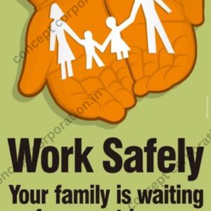 Work Safety - family -  A3 Sticker (29.7 x 42 cm)