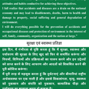 SAFETY PLEDGE (4 x 6 Inch) (customize with company Logo) - 10pc