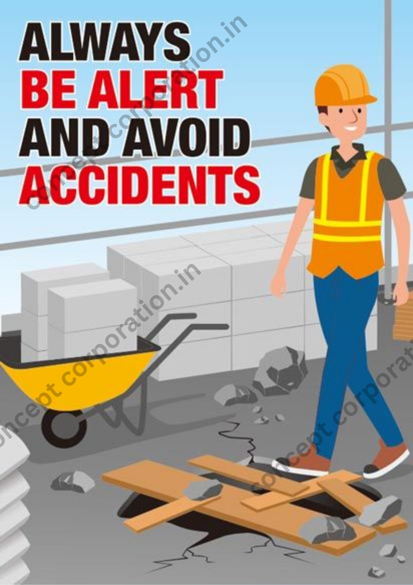 Always be alert - A3 Sticker (29.7 x 42 cm)