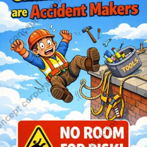 Chance taker are accident maker  -  A3 Sticker (29.7 x 42 cm)