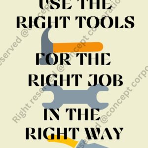 Use the right tool  -  A3 Sticker (29.7 x 42 cm)