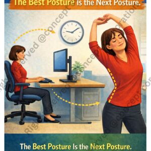 Avoid prolonged static posture -  A3 Sticker (29.7 x 42 cm)