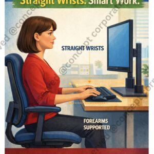 Keyboard and mouse position -  A3 Sticker (29.7 x 42 cm)