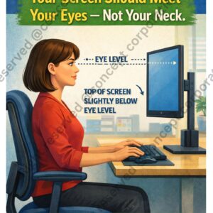 Monitor and screen height -  A3 Sticker (29.7 x 42 cm)