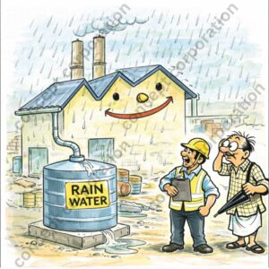 RK Laxman style –  Use Rain water - Gujarati