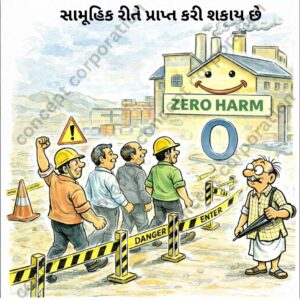 RK Laxman style – Zero Harm Movement - Gujarati